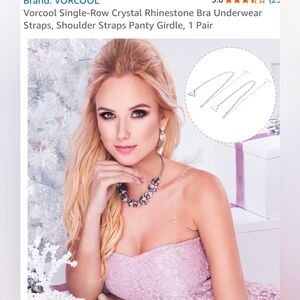 Vorcool Single Row Crystal Bra Straps